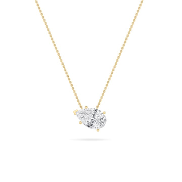 14K Yellow Gold 1ctw Lab Diamond Pendant