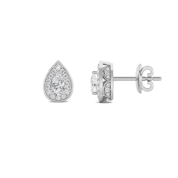 14K White Gold 2.1ctw Pear Lab Diamond Earrings