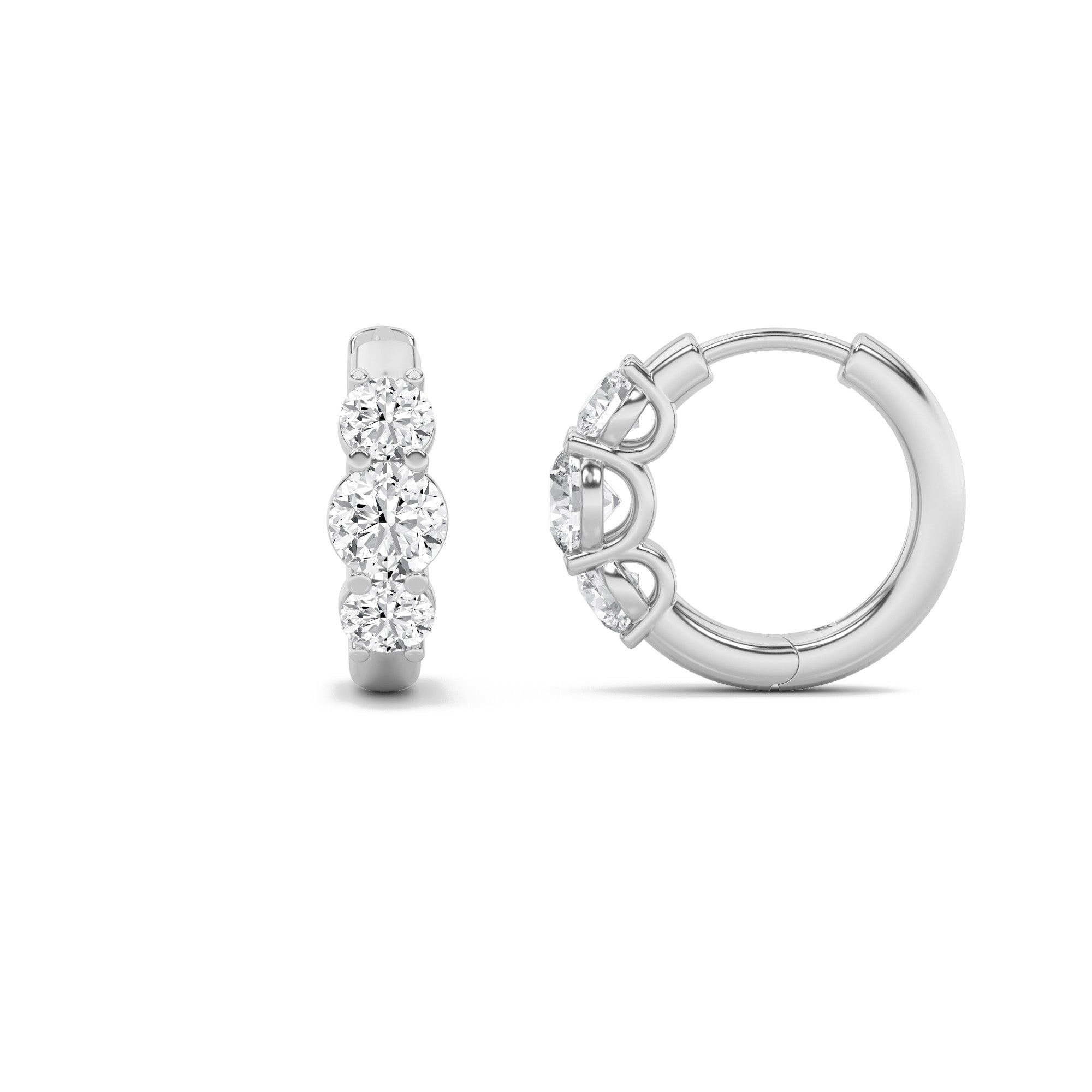 14K White Gold 2ctw Lab Diamond Stud Earrings
