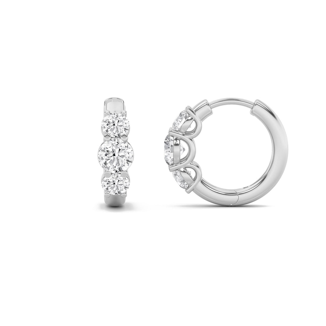 14K White Gold 2ctw Lab Diamond Stud Earrings