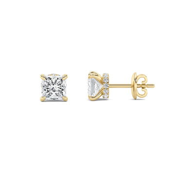 14K Yellow Gold 2.1ctw Lab Diamond Stud Earrings