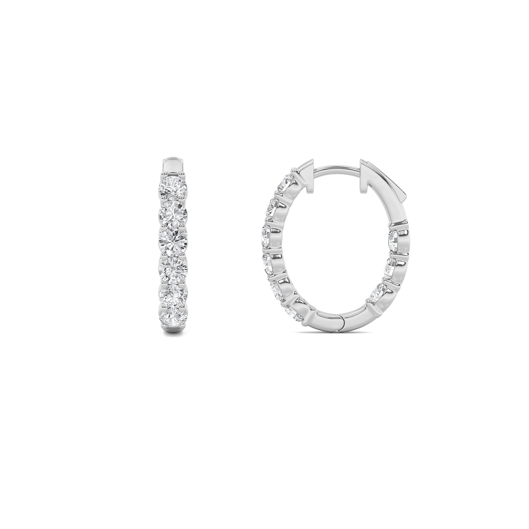 14K White Gold 5ctw Lab Diamond Stud Earrings