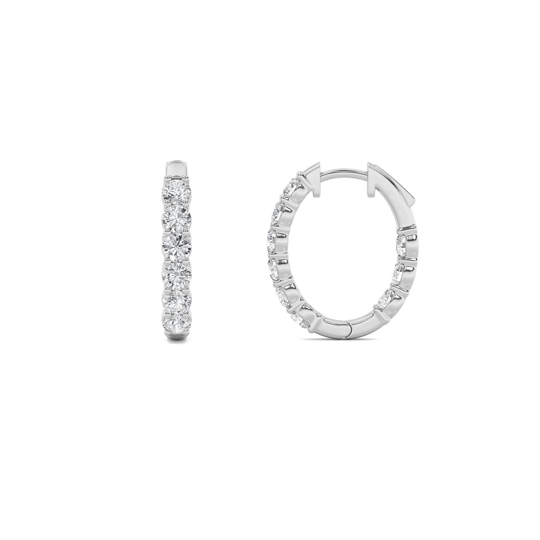 14K White Gold 5ctw Lab Diamond Stud Earrings