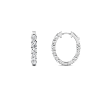 14K White Gold 5ctw Lab Diamond Stud Earrings