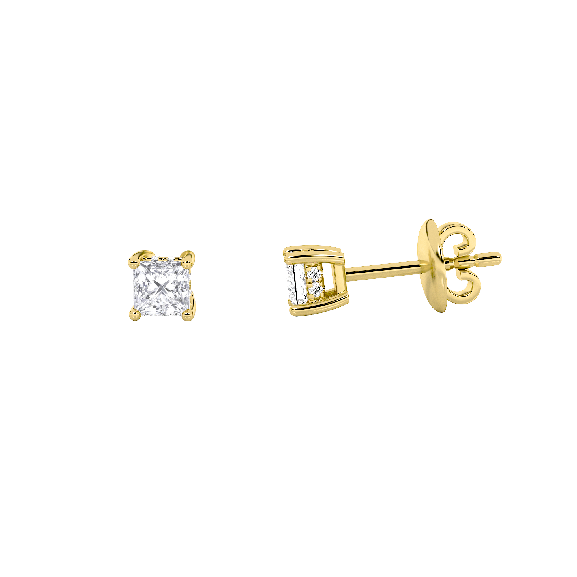 14K Yellow Gold 1.2ctw Lab Diamond Celestial Studs