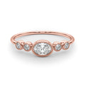 LAB GROWN DIAMOND 5 STONE FASHION RING WITH OVAL CENTER