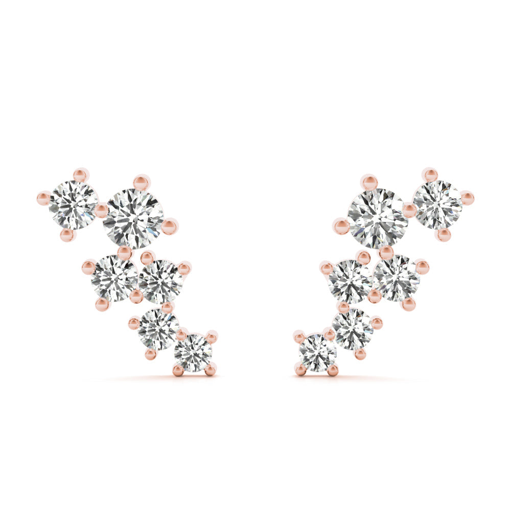 LAB GROWN DIAMOND FASHION EARRINGS ROUND